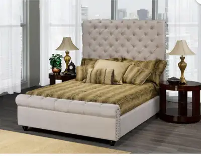 Upholstered Tufted Platform Bed Frame, View more