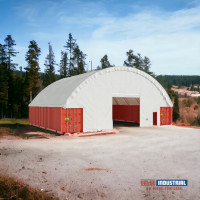 Value Industrial Container Shelter 60'x40'x20' (610g PVC) Double