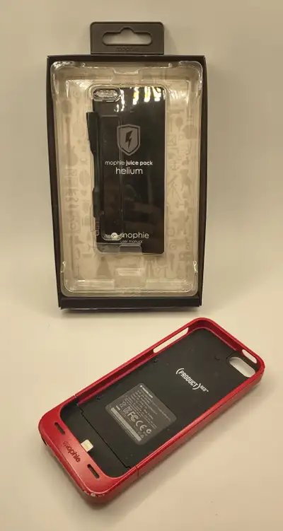 Mophie Juice Pack iPhone 5 Charging Case with Cord, Manual + Box, View more
