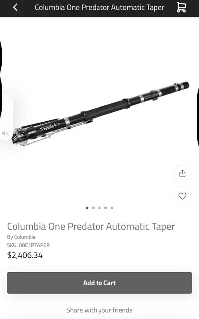 Columbia carbon fiber  auto taper, View more