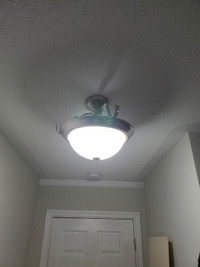Semi-flush ceiling mount light fixture - Like new