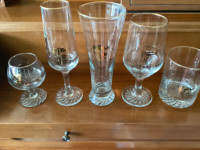 1988 Calgary Winter Olympic Glasses 15  in Total  New