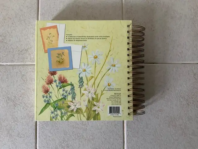 Meadows Flowers Telephone Event Diary Book62863729341313121