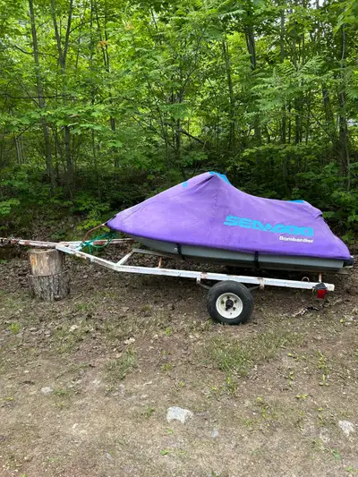 1991 seadoo so 580 yellow engine Running. Had it out last weekend. Original seadoo cover. May need b...