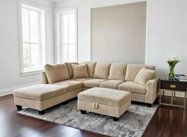 Brand new corduroy sectional sofa in Couches & Futons in Kingston - Image 2