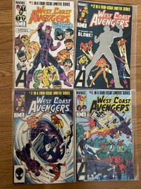West Coast Avengers #1-4 Limited Series Marvel Comics 1984 Lot