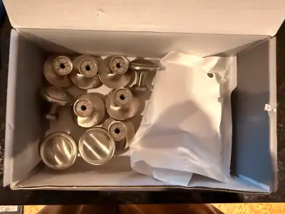 10 Metal Closet or Cabinet Brushed Nickel Knobs, View more