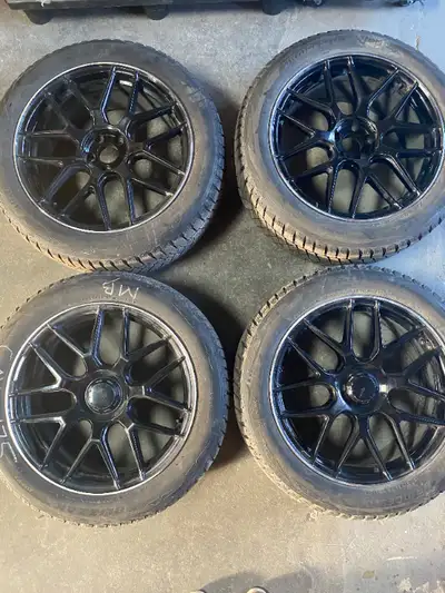 Used set of Winter Tires and Rims for Sale, previously on 2017 GLS 450 - Tire tread is 7mm on 2 tire...