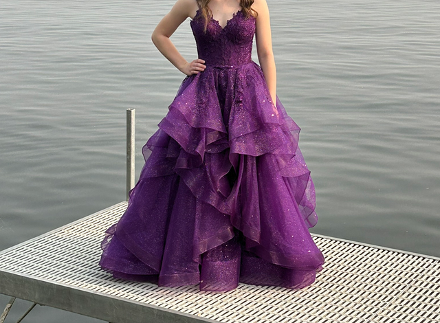 Grad Dress - Ellie Wilde, Dark Plum, Size 2