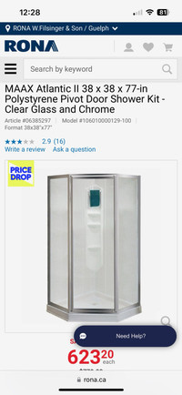 Clear Chrome and Glass Shower 