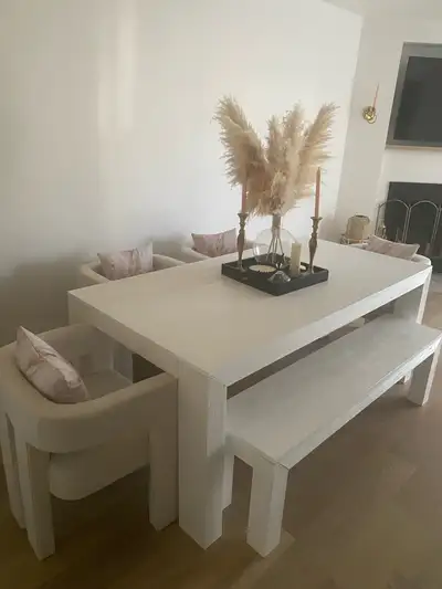 Solid wood dining table - gorgeous pearl , View more