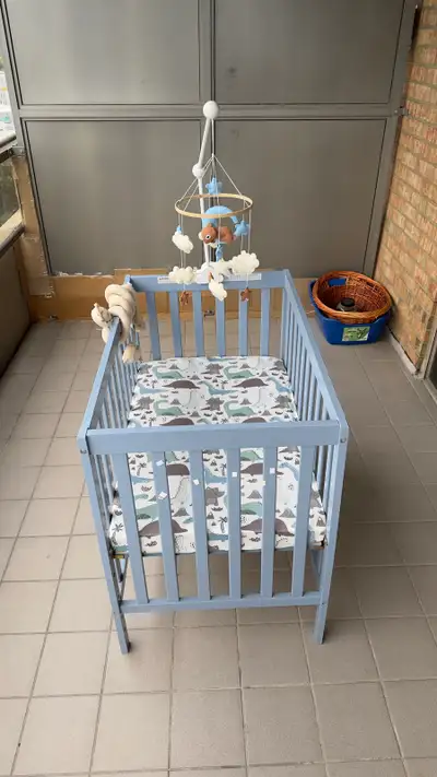 Baby Crib + Crib Mattress, View more