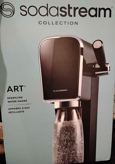 $60 New Soda Stream Art Black + Co2 + Bottle, View more