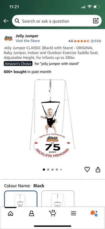 Jolly jumper & metal stand, barely used 50 obo must pick up in Lansdowne