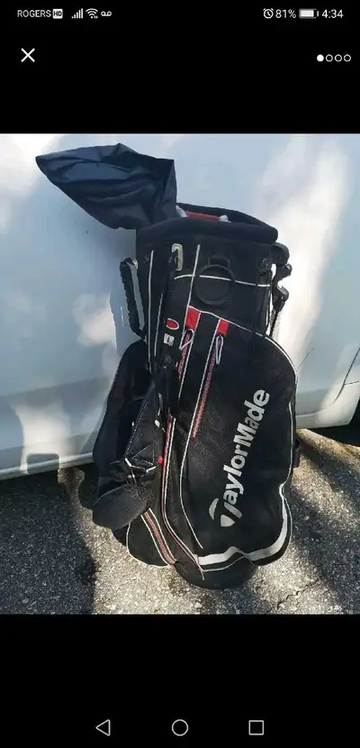 TAYLORMADE STAND UP GOLF BAG WITH BACKPACK STRAPS & COVER, View more