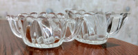 Vintage Child's Clear Pressed Glass Cream and Sugar