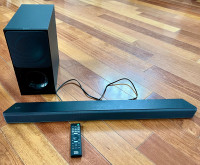 Sony soundbar with wireless subwoofer and remote