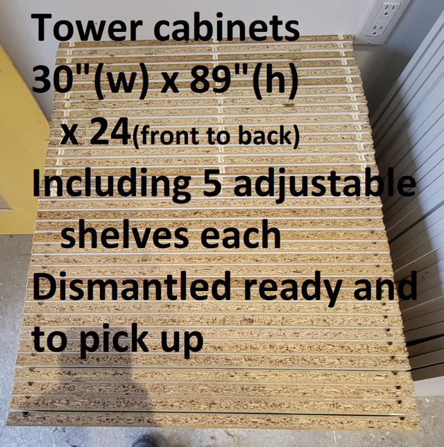 Tower Cabinet - White, Composite Wood, White, 30(w) x 89 (6) in Storage & Organization in Markham / York Region - Image 4