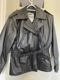 Ladies Bristol Motorcycle Jacket, Black, size 16, Black