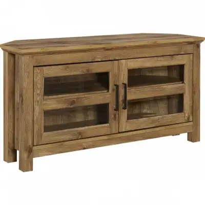 44" Wood Corner TV Stand - Barnwood, View more