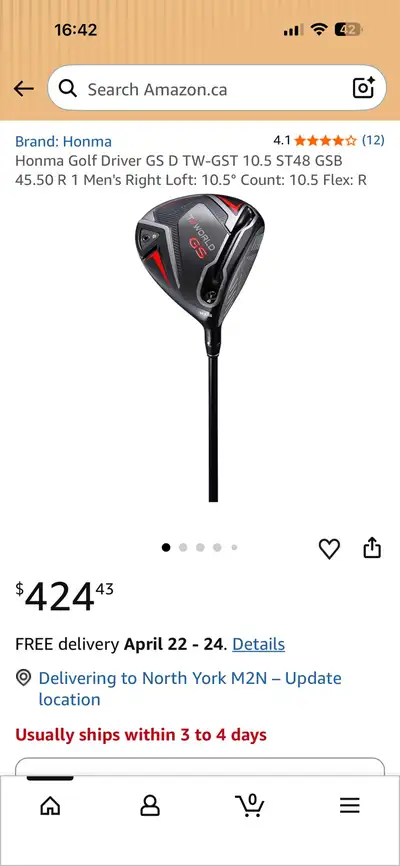 Honma Tour World GS Driver, View more