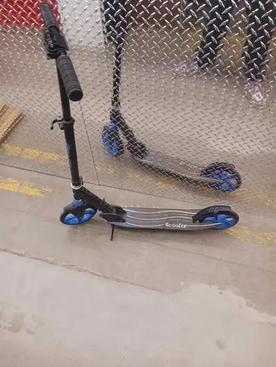 Black and blue scooter, View more