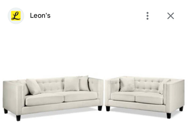 LEONS - Astin couch set in wheat (beige) in Couches & Futons in Peterborough
