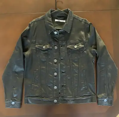 Embellish waxed jean jacket, View more