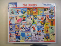 White Mountain Ski Posters 1000 Piece Puzzle