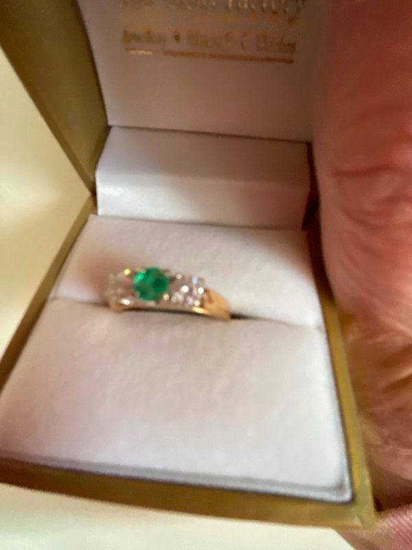 14k Emerald and diamond ring in Jewellery & Watches in St. John's - Image 3