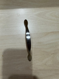 Cabinet Handles. Brushed chrome. Screw holes 3.75” (96mm)