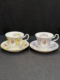 Vintage Royal Albert  Love Story Series tea cups Bone China made