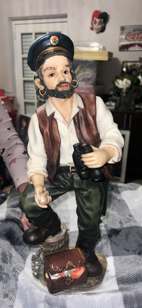 Rare 19inch hight Pirate resin decoration