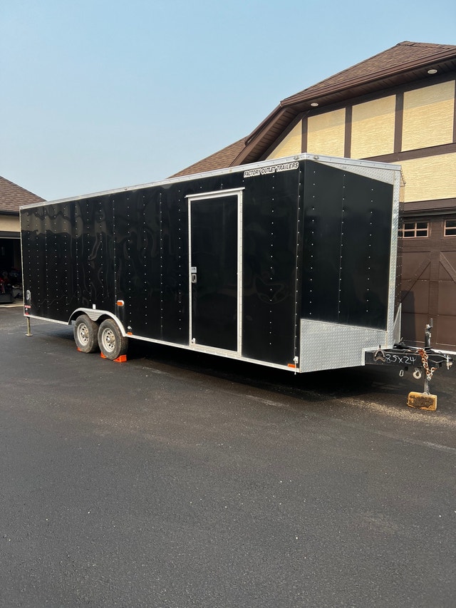 Enclosed Car Hauler 8.5 x 24 Cargo & Utility Trailers Calgary Kijiji