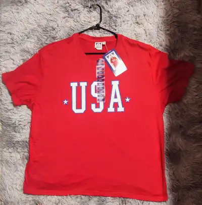 Brand New Spirit of America Women's XXL USA Short Sleeve T-Shirt, View more