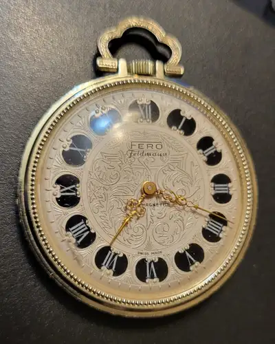 Montre de poche mechanical pocket watch FERO Feldmann Swiss Made, View more