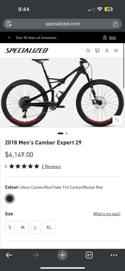 Specialized Camber Expert 29 Carbon – Full Suspension – XL, View more