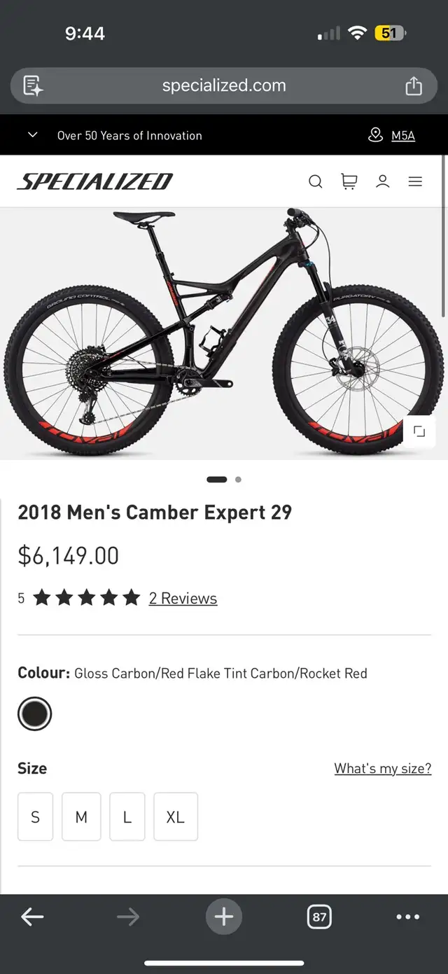 Specialized Camber Expert 29 Carbon – Full Suspension – XL