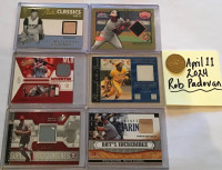 Baseball 13 Hall of Fame Players (Auto, Bat, Jersey) Cards more