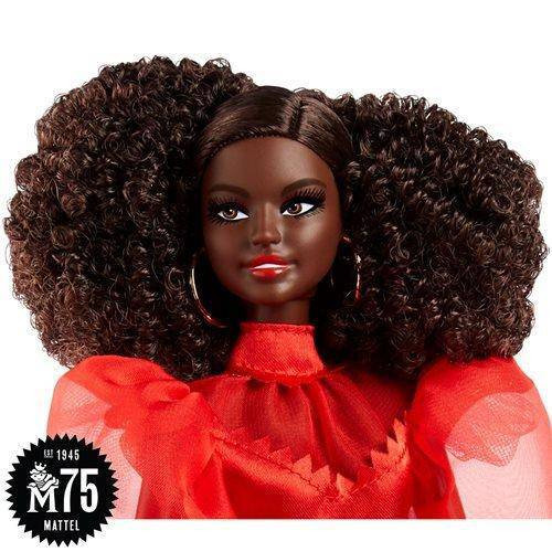 Barbie Mattel 75th Anniversary Doll: Red Chiffon Gown: African A in Toys & Games in Mississauga / Peel Region - Image 3