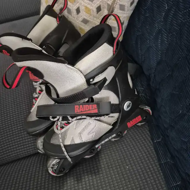 K2 Skate Youth Raider Inline Skates, Gray/Red in Skates & Blades in Ottawa - Image 3