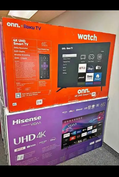 Onn 65" 4K UHD Roku TV, View more
