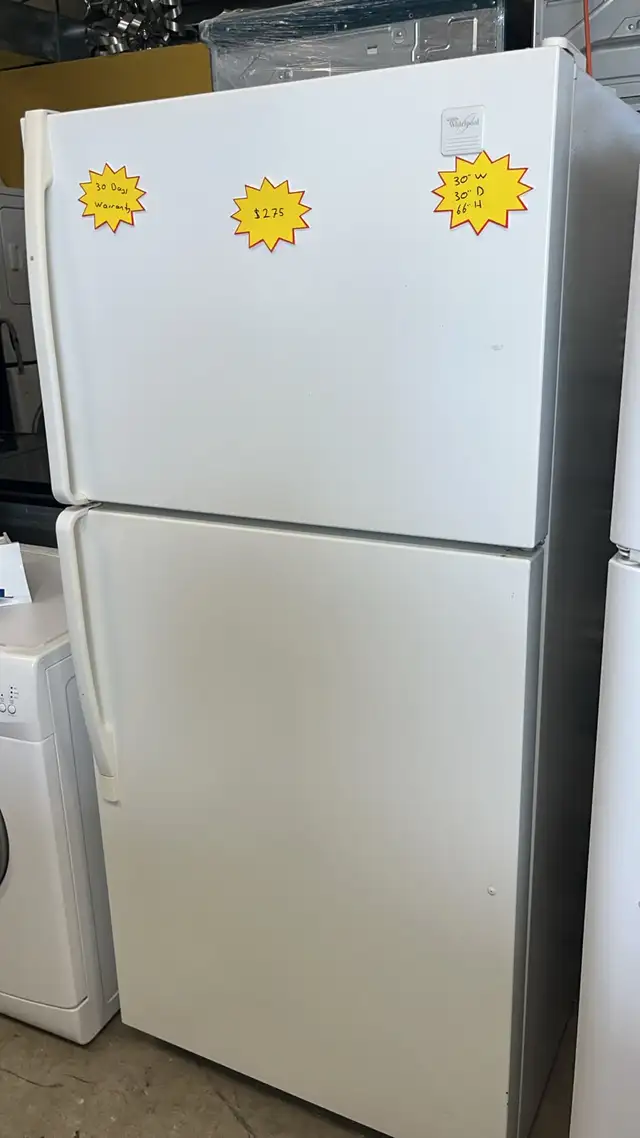 Whirlpool 30” Fridge-30 Day Warranty Delivery Available