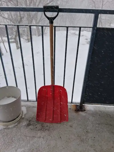 Snow Is Coming! Red Snow Shovel Sturdy. Lightweight, View more