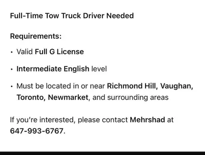 tow truck driver , View more