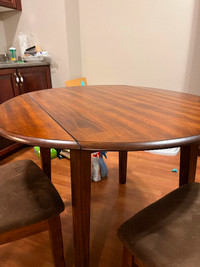 Dining room table and 2 chairs (solid wood) $250
