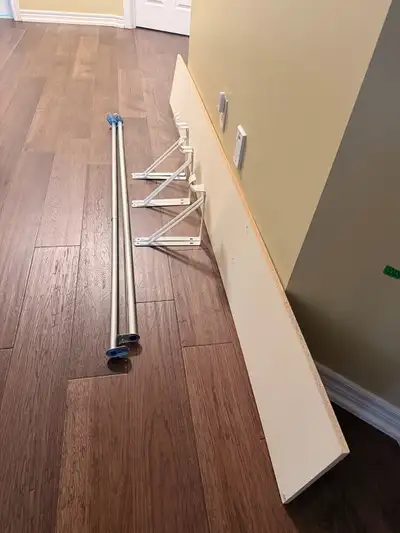 Closet Rods, Shelf, and Brackets, View more