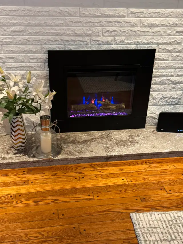 Napoleon Cineview 26 Electric Fireplace + 4-Sided Trim Kit – Exc62863285329153121