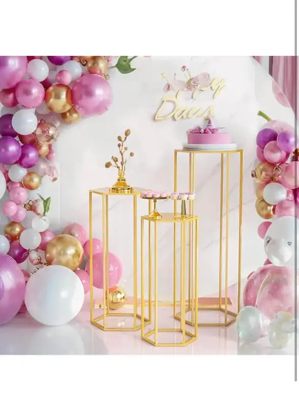 Rent - Gold Plinth, Cake, Flower, Decor Stand For Rent. in Outdoor Décor in Calgary - Image 5
