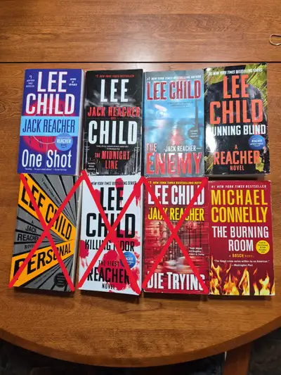 Lee Child - Jack Reacher + Michael Connelly Bosch Books - $4 ea, View more